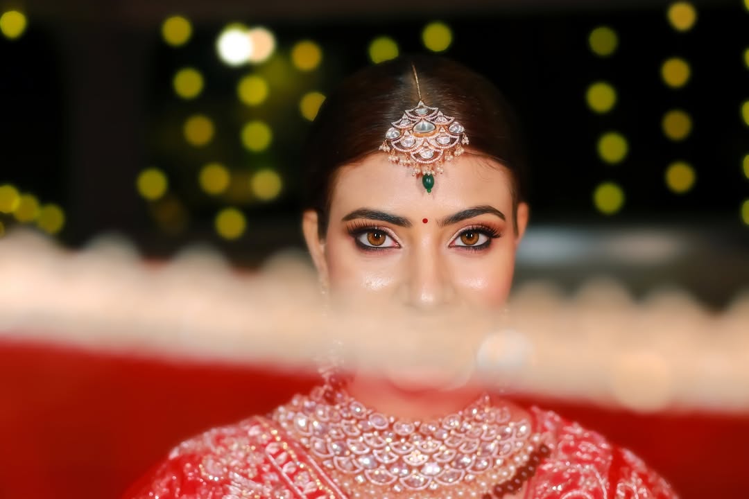 Wedding close portrait